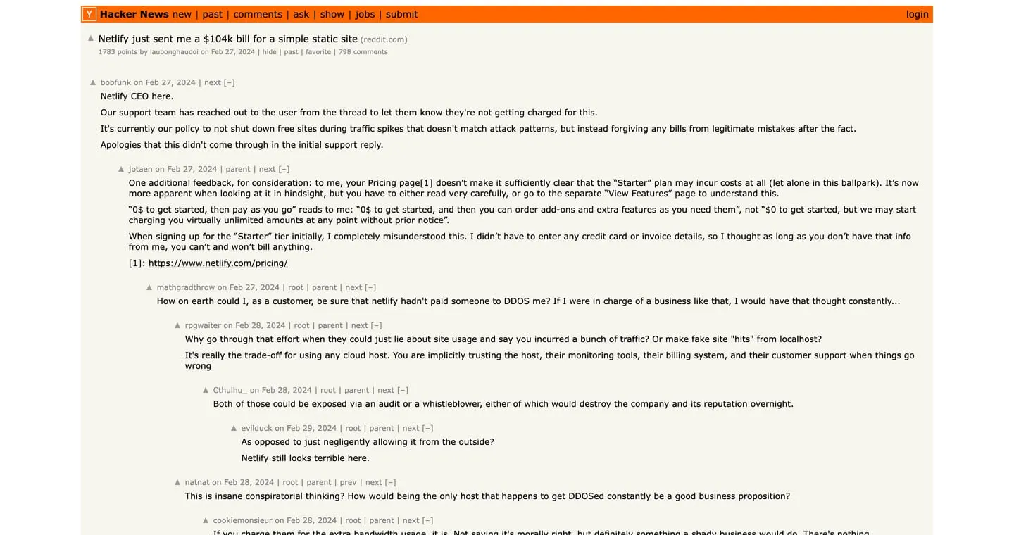 Screenshot of the source: news.ycombinator.com · 39520776